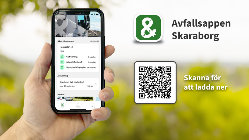 Ladda ner vår nya mobilapp – Avfallsappen Skaraborg