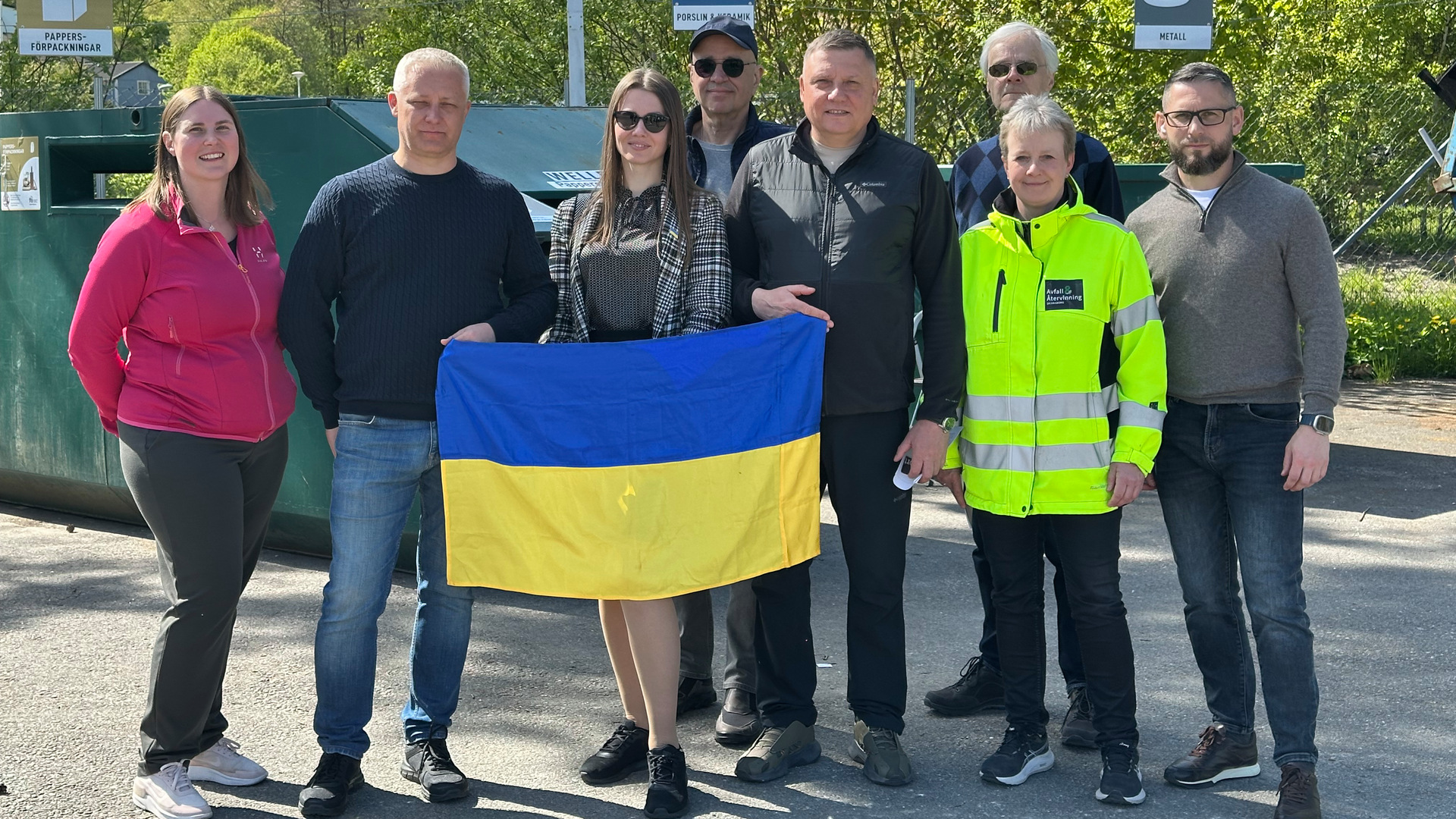Ukrainska delegater besökte återvinningscentraler i Skaraborg